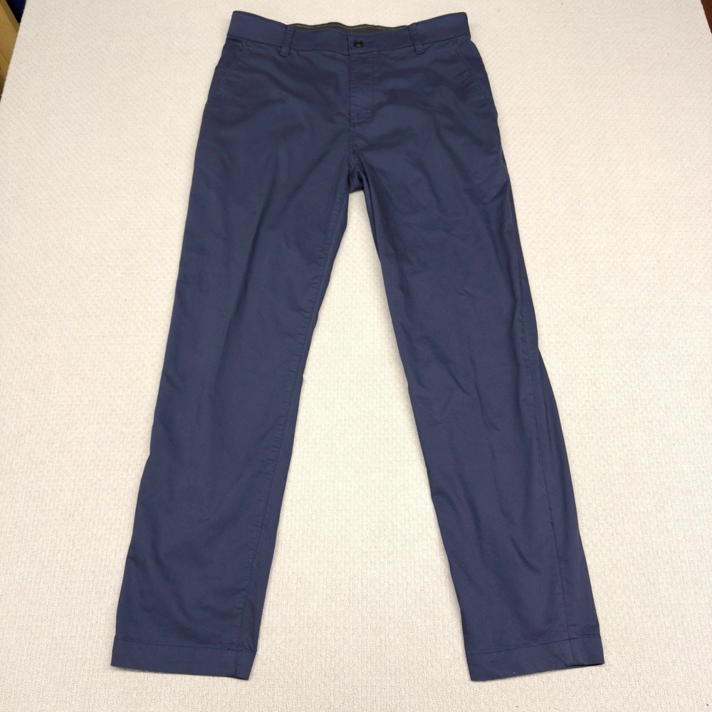 Nike Dri Fit Standard Fit Chino Pants Mens 32x32 Navy Blue Stretch Golf Trousers
